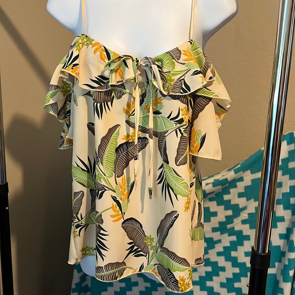 Large mixed color PAPAYA spaghetti strap top